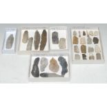 Antiquities - Stone Age, a collection of four Danish flint strike-a-lights, various shapes,