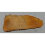 Antiquities - Stone Age, a Danish flint disc axe, orange patina with inclusions, 9.