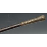 An 18th century sword stick, 76cm fullered blade inscribed ** Blany, Birching Lane,