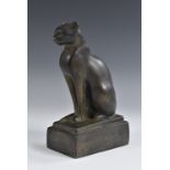 A museum type composition model, of a cat, after the Ancient Egyptian, 20.