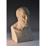 A museum-type composition library desk bust, of Hippocrates,