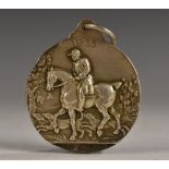 Equestrian - a George V silver presentation medal,