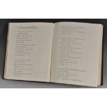A mid-Victorian commonplace book of verse, inscribed in ink manuscript by J.N. Bishop, [c.