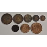 Coins, GB, Queen Victoria, 1901: Last Regnal Year, a composed set of currencey,