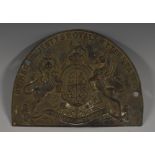 A 19th century arched rectangular plaque,