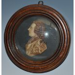 A 19th century wax portrait, of Henry Dundas, 1st Viscount Melville (1742 - 1811), 11cm diam,