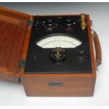 A Cambridge AC Test Set, by the Cambridge Instrument Co Ltd, hardwood carry case,