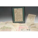 A collection of 19th and 20th century British regional maps, loose, various counties and districts,