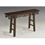 A Chinese hardwood miniature altar table,