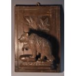 A Black Forest novelty 'wall mounted letter rack' carved as a bear, 25.
