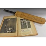 Cricket - an autographed Cawood 'K' Bat cricket bat,