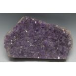 Natural History - Geology - a large Brazilian amethyst quartz specimen, banded agate matrix,