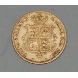 Coin, GB, Queen Victoria, Young Head Coinage, 1859 gold half-sovereign, obv: Type A2,