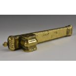 A 19th century Persian brass qualamdam scribe's pen case,