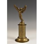 Automobilia - an Art Deco period bronze car mascot or hood ornament, cast as Icarus taking flight,