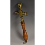 Treen - a 19th century triple-section pastry jigger,