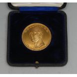 ***LOT WITHDRAWN***Medal, Medicine/University of Birmingham, 9ct gold portrait medallion,