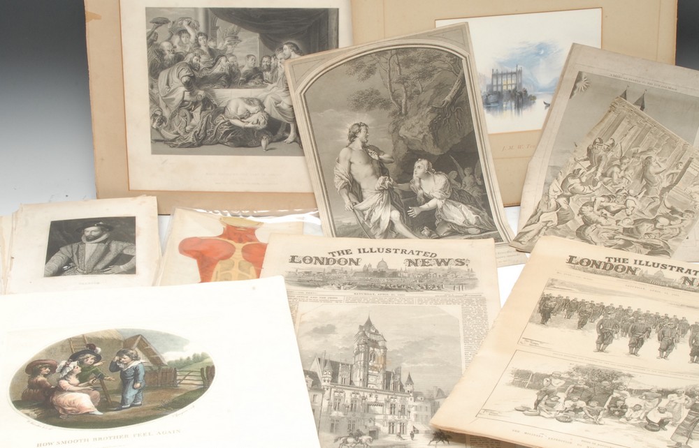 A collection of late 18th century and later engravings and prints,
