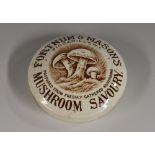 Advertising - a 19th century pot lid, Fortnum & Mason's Mushroom Savoury,
