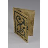 A mid-18th century vellum wallet or sleeve,