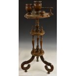 An early 20th century gentleman's floor-standing smoking room companion,