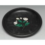 A 19th century Derbyshire Ashford Marble saucer-shaped dish,