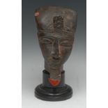 A 'Grand Tour' plaster model, cast after the Ancient Egyptian as a pharaoh's head,