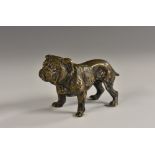 An Austrian bronze, of a bull dog, 10.5cm long, c.