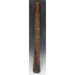 Tribal Art - a Fijian hardwood bowai or pole club,