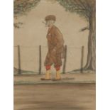 English School (late 19th century) Caricature, Country Gentleman, full-length,