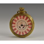 A brass novelty fortune telling pocket watch, 4.