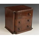 A Victorian mahogany table-top collector's chest,