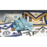 Masonic/Friendly Society - Masonic regalia, rose choir sash and medal; another,
