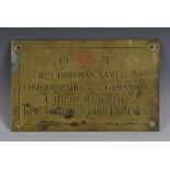 An early 20th century royal commemorative horticultural architectural dedication plaque,
