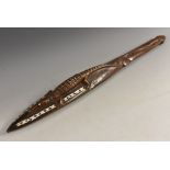 Tribal Art - a Polynesian hardwood club,