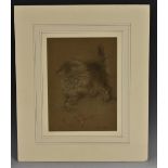 In the manner of Maud Earl A Playful Kitten bears signature, chalk and charcoal,