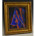 British School, Contemporary, Austin Samson, Nude Study, Red and Blue, No.