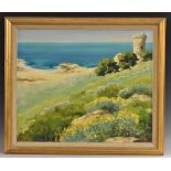 Giuseppe Capineri (1923 - 1994) Torre Genovese (Corsica) M-10 signed, oil on canvas,