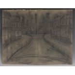 Lowry A Northern Street Scene bears signature and date 1961, pencil drawing, 30.5cm x 39.