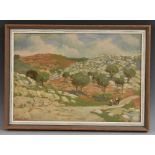 Continental School, 20th century, The Holy Land, Near Mount Sinai, signed Maggis, oil on board,