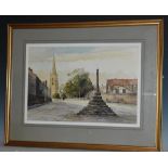 Michael Crawley Repton Cross, Derbyshire signed, watercolour,