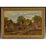 T**Turner Farm near Weston on Trent signed, titled to verso, dated 1875, oil on canvas,