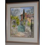 Giuseppe Capineri (1923 - 1994) Cancello Verde (Cyprus) M-5 signed, watercolour,