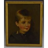 English School, late 19th/early 20th century, Portrait of a Young Boy, oil on canvas laid on board,