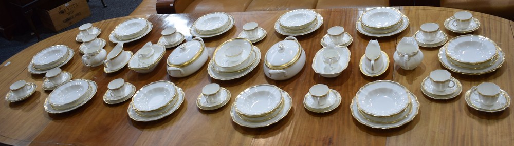 A Royal Crown Derby Tiepolo pattern and Carlton Gold pattern part dinner service,