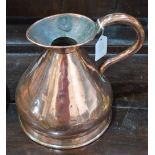 A 19th century copper two quart measure