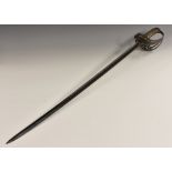 A Victorian Rifle Regiment officer's sword, 83cm straight fullered blade,