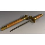 A World War I improvised bayonet-form trench fighting knife or dagger, 23.