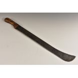 A machete, 55cm fullered blade, two-piece wwoden grip,