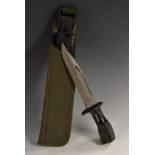 A British Army SA80 rifle bayonet, plastic sheath with olive drab frog,